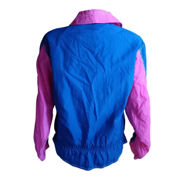 Vintage Women's Track Suit 1980's Windbreaker Jacket Pants Set Parachute Nylon - Picture 7 of 8